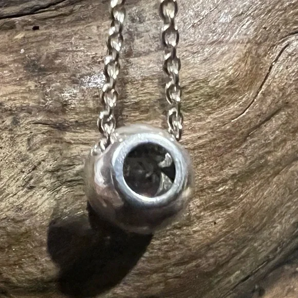 Authentic Pandora Necklace Choker Round Sparkle Halo 925 Brilliant Cut Cz 15-18” - Picture 7 of 9